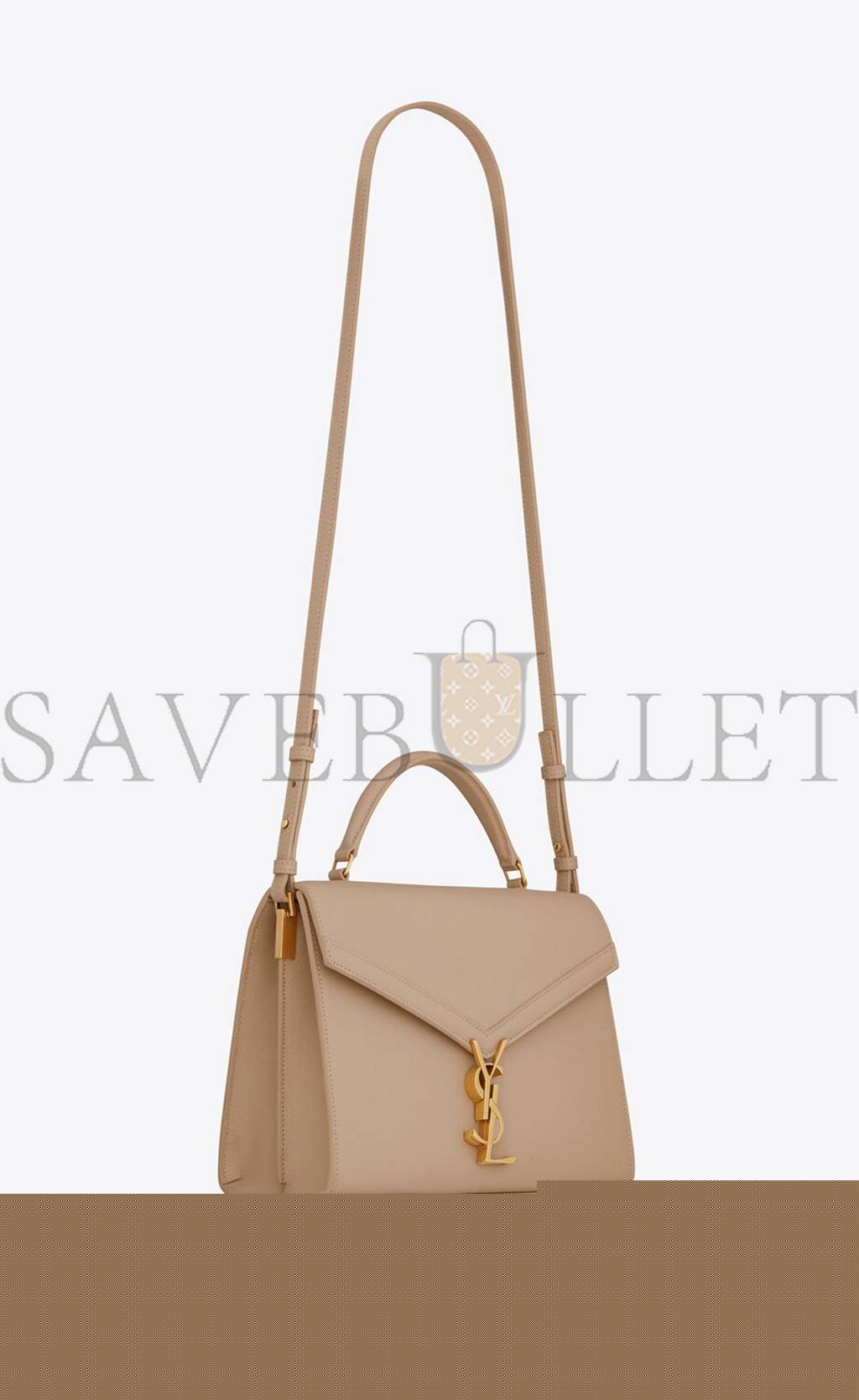 Y*L cassandra medium top handle bag in grain de poudre embossed leather 623931bow0w2721 (24.5*20*11.5cm)