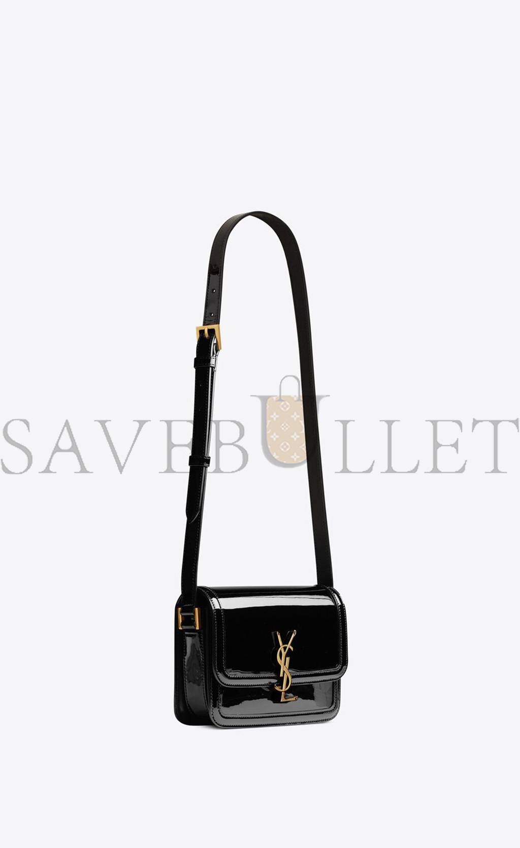 Y*L solferino small satchel in lacquered patent leather 634306bmiiw1000 (18.5*14*6cm)