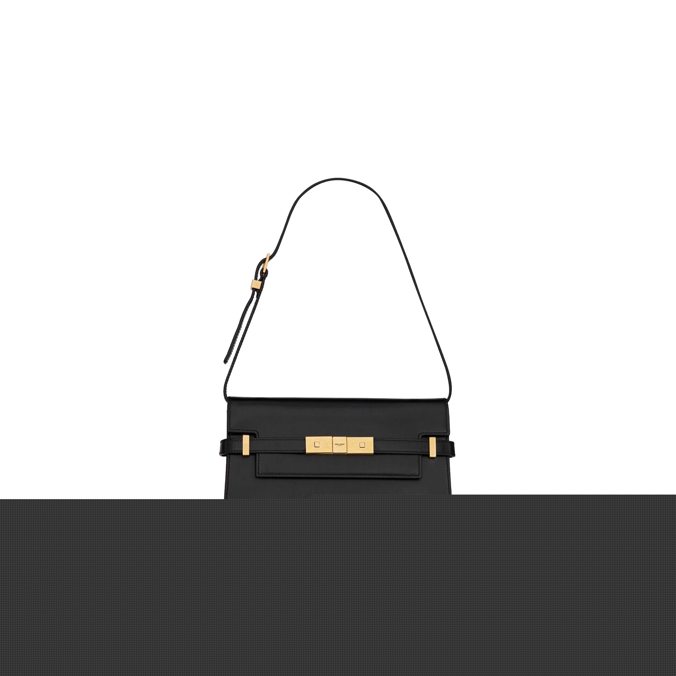 y*l manhattan small shoulder bag in box Sa**t Lau*nt leather 6756260sx0w1000 (24*17.5*6cm)