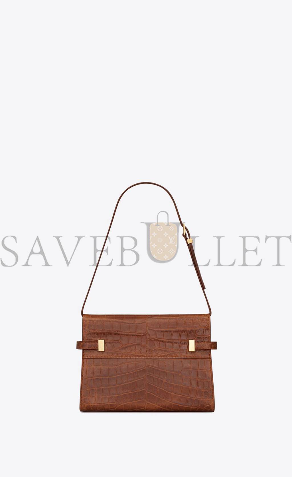 Y*L manhattan small shoulder bag in crocodile-embossed leather 675626aaaoh2591 (24*17.5*6cm)