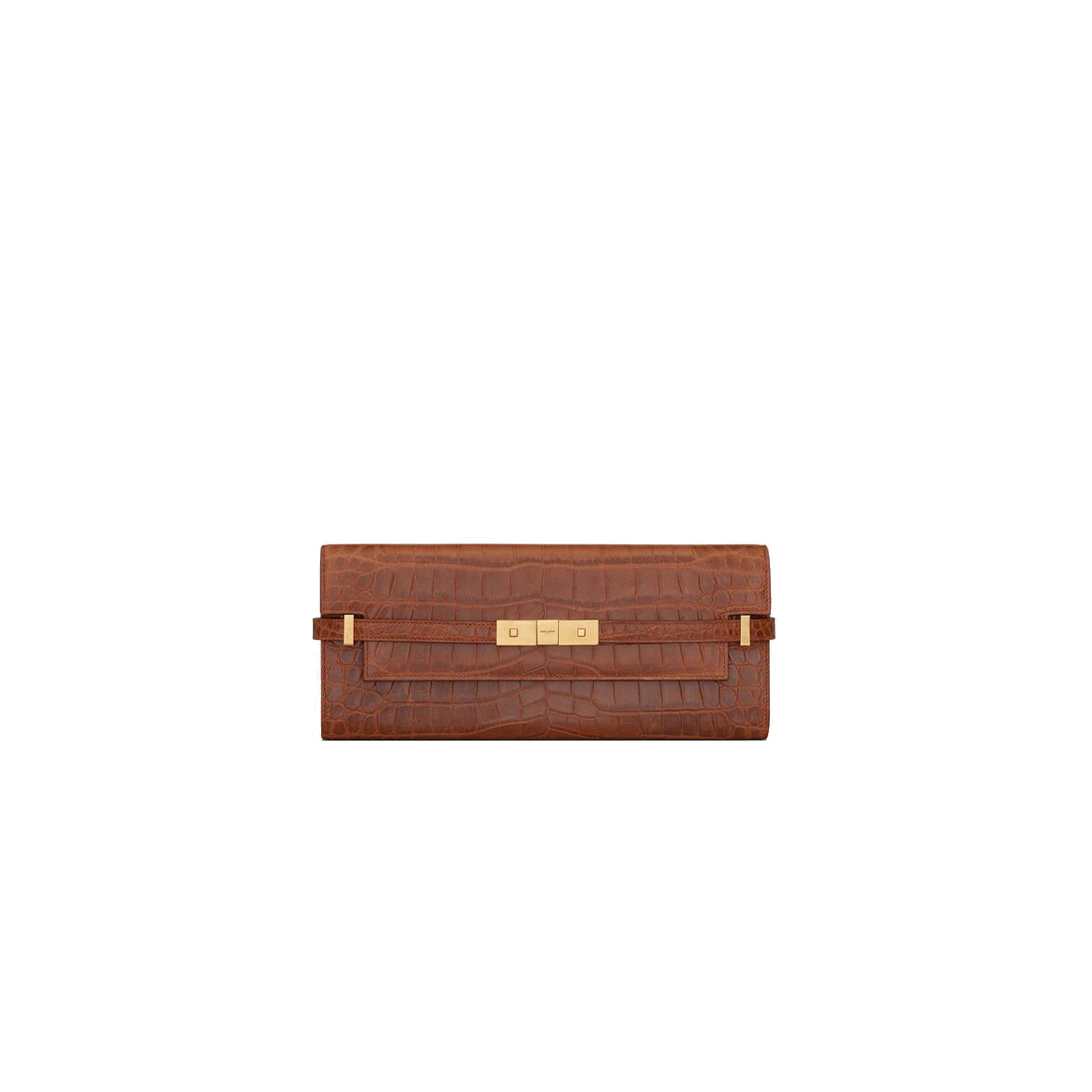 Y*L manhattan clutch in crocodile-embossed leather 695949aaaoh2591 (31*14*3cm)