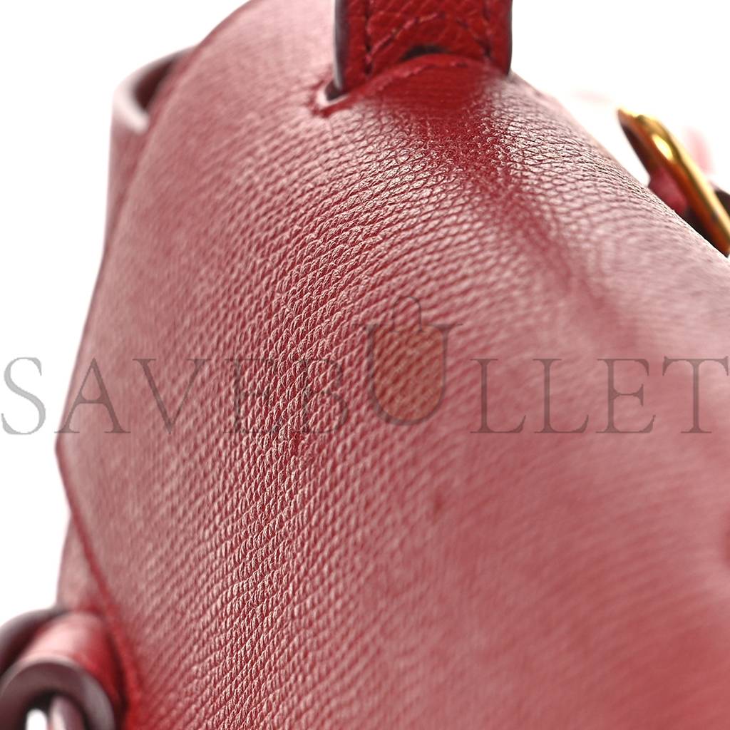 Ce**e grained calfskin nano belt bag ruby (20*19*11cm)