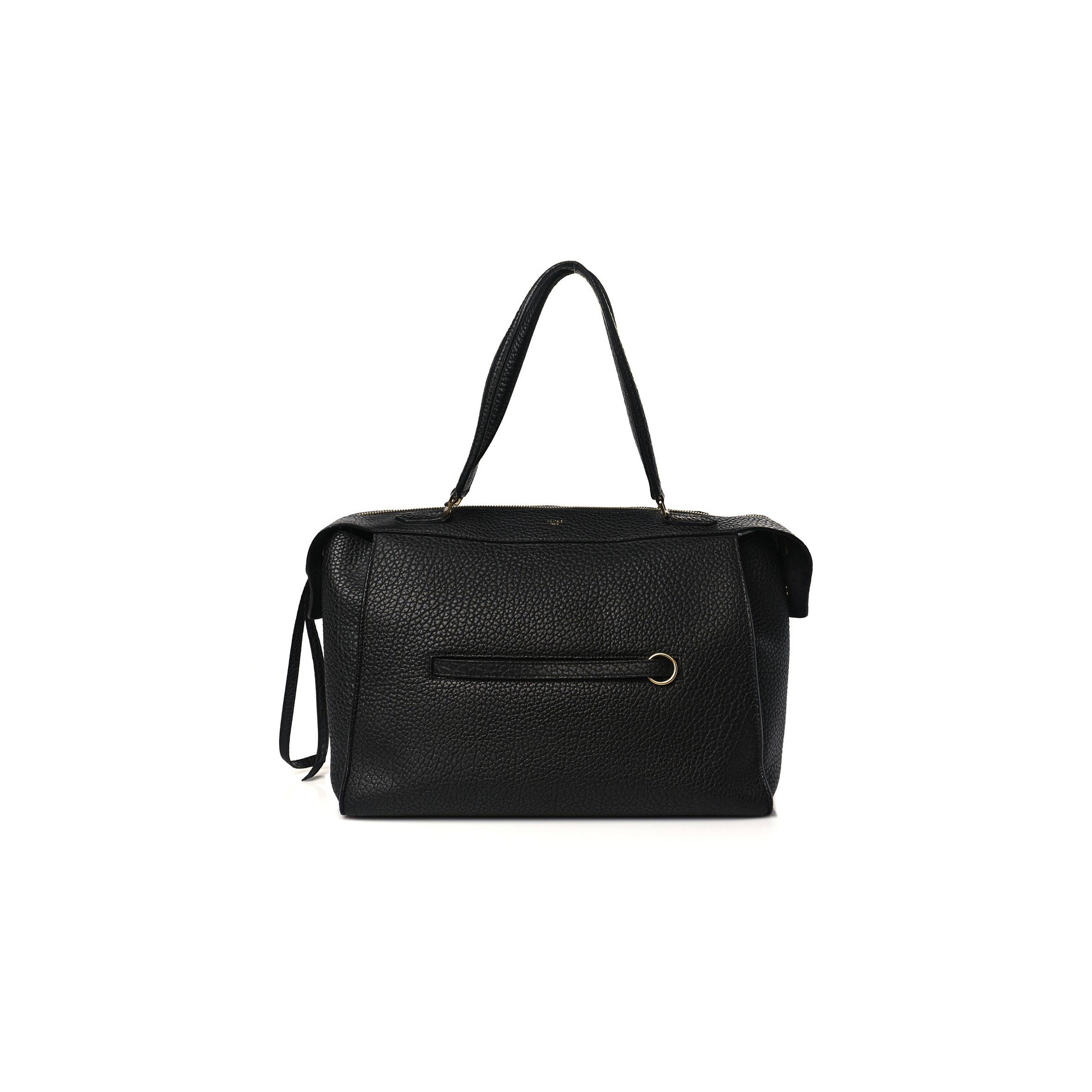 Ce**e bullhide calfskin small ring bag black (34*25*20cm)