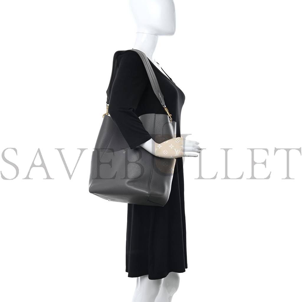 Ce**e soft grained calfskin sangle bucket bag kohl (32*23*17cm)