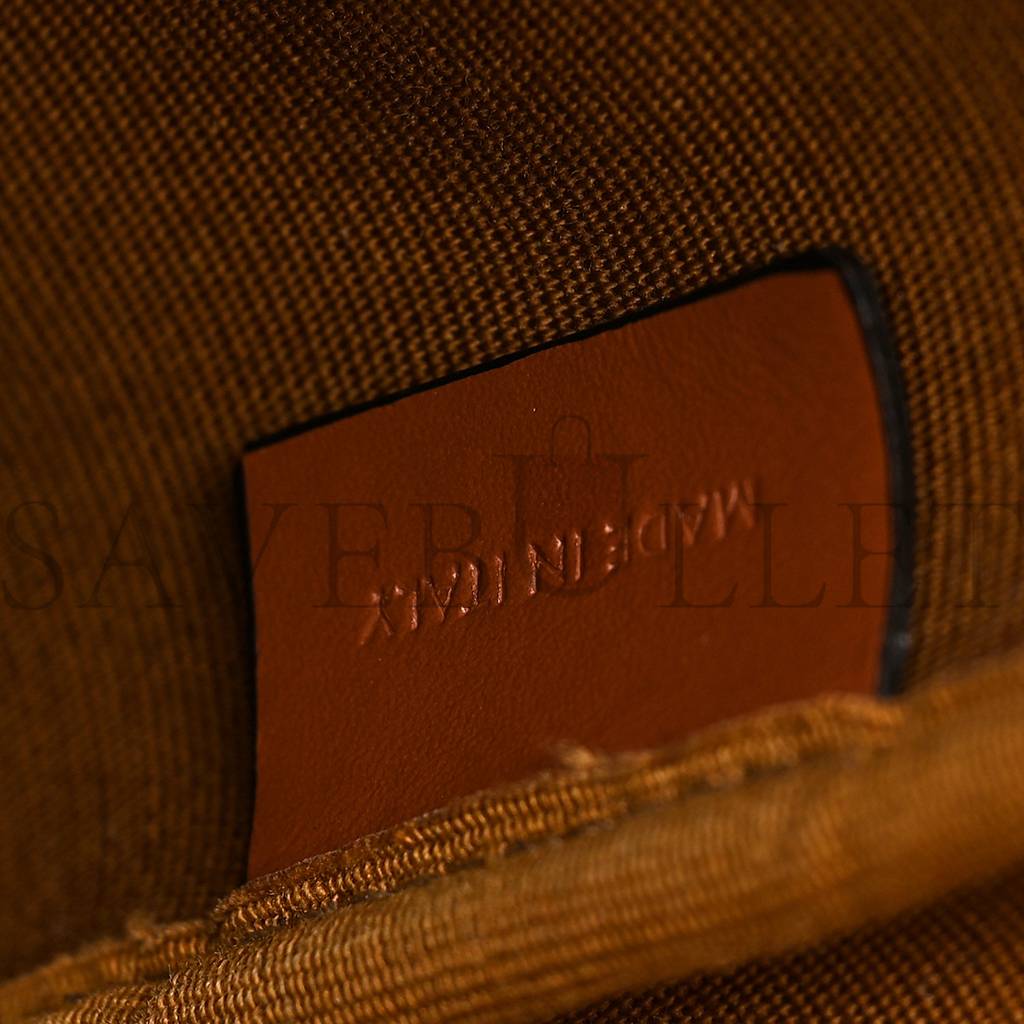 Ce**e triomphe canvas calfskin medium bucket bag tan (27*23*18cm)