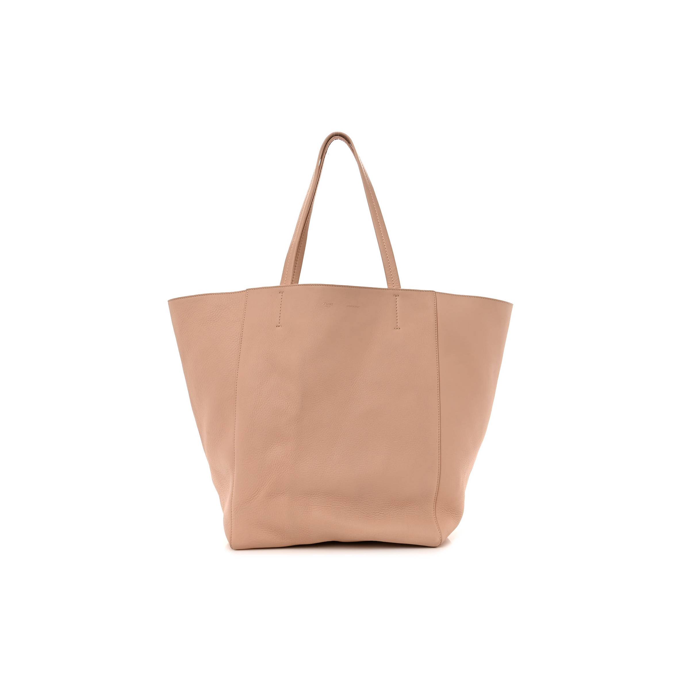 Ce**e soft grained calfskin medium horizontal cabas phantom light blush (28*26*16cm)