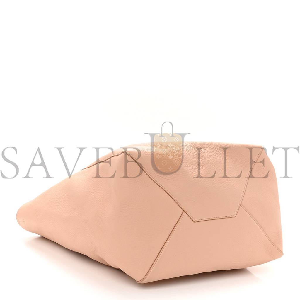 Ce**e soft grained calfskin medium horizontal cabas phantom light blush (28*26*16cm)