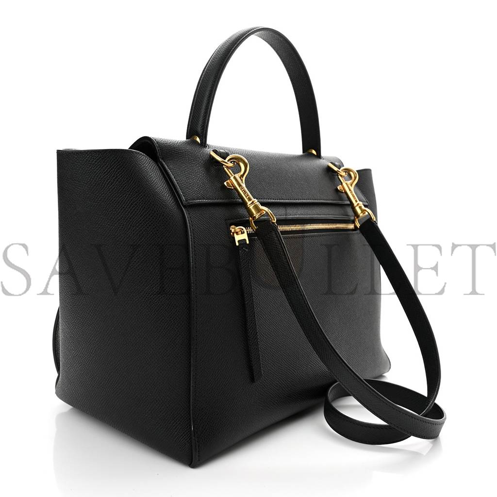 Ce**e grained calfskin mini belt bag black (28*23*17cm)