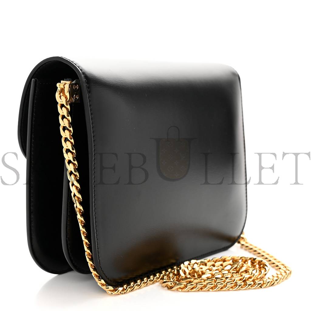 Ce**e shiny calfskin college triomphe black (20*16*6cm)