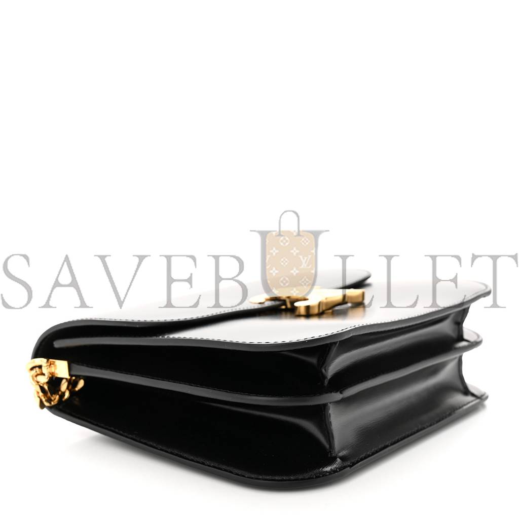 Ce**e shiny calfskin college triomphe black (20*16*6cm)