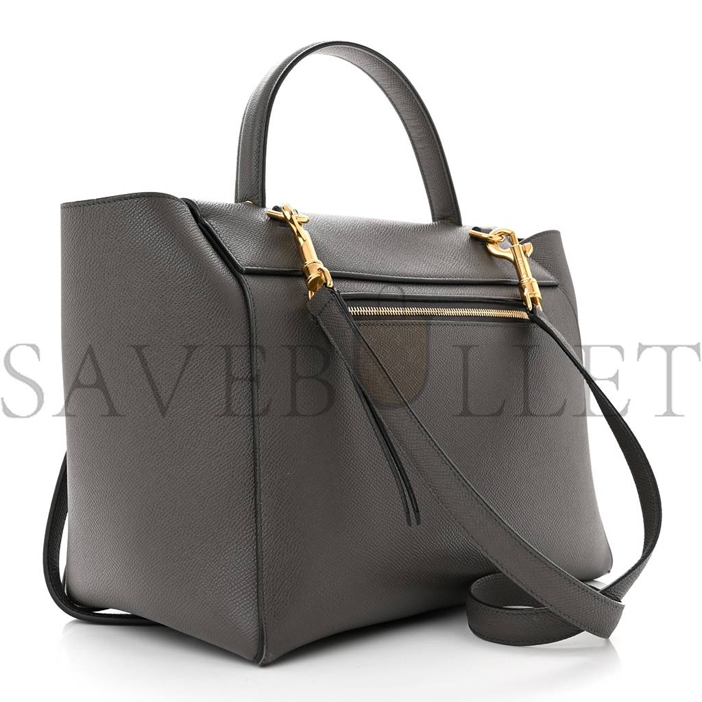 Ce**e grained calfskin mini belt bag grey (28*22*18cm)