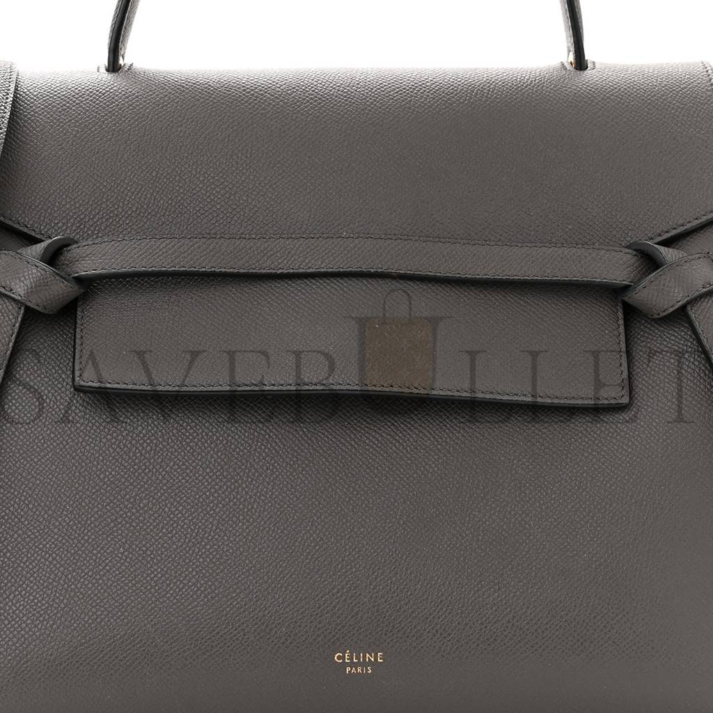 Ce**e grained calfskin mini belt bag grey (28*22*18cm)