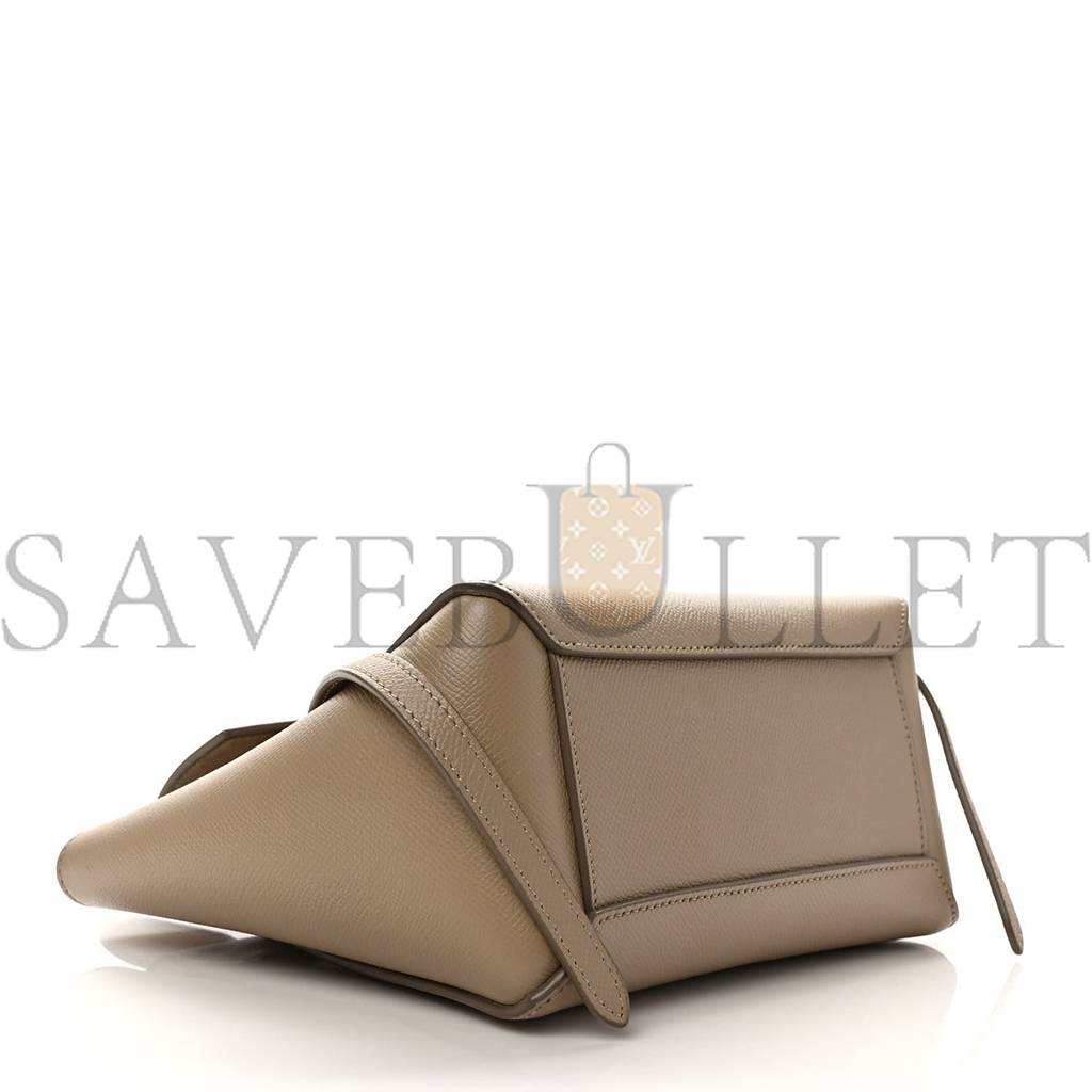 Ce**e grained calfskin nano belt bag light taupe (20*19*11cm)