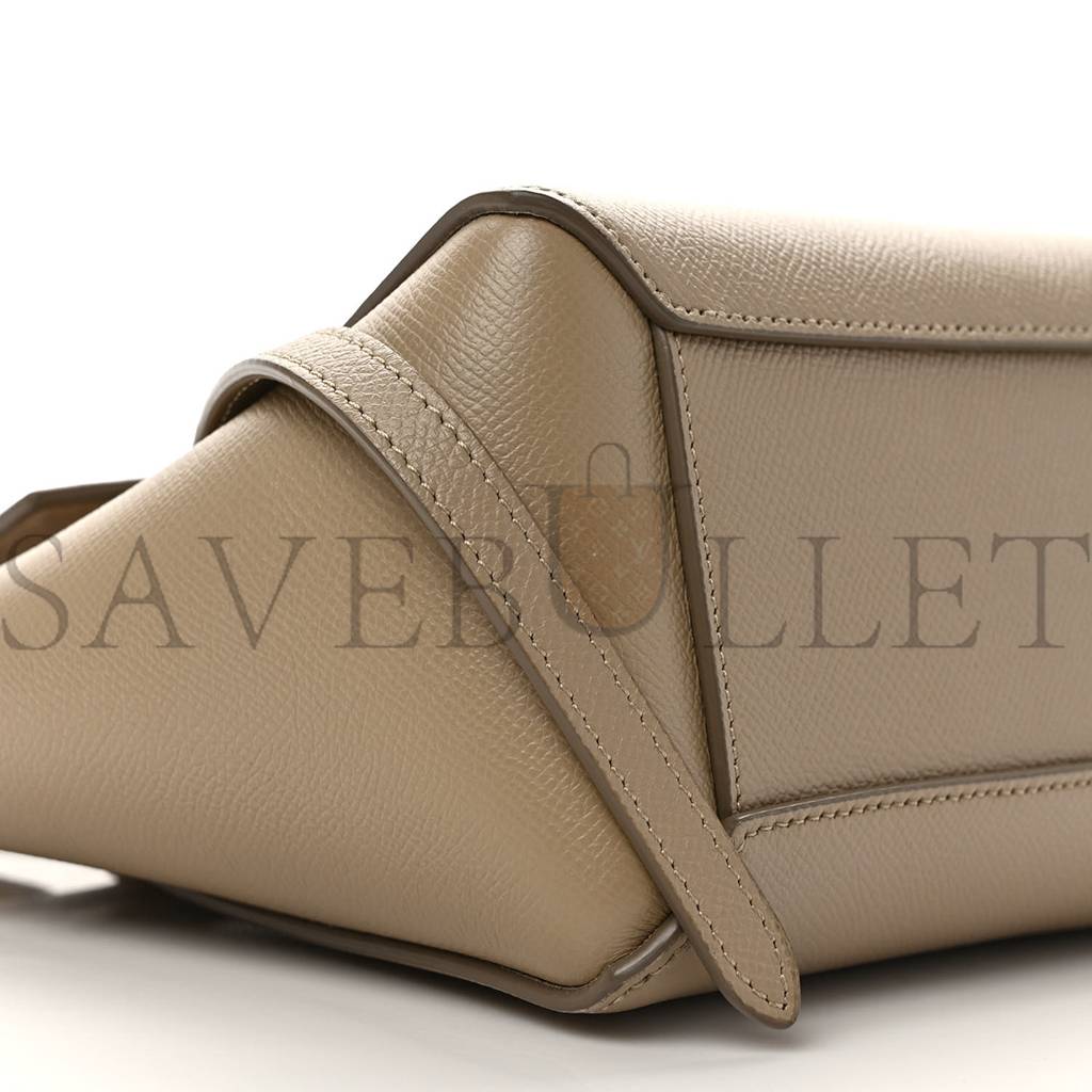 Ce**e grained calfskin nano belt bag light taupe (20*19*11cm)