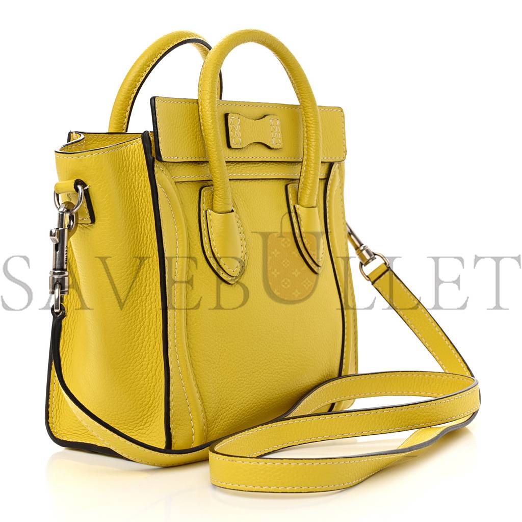 Ce**e drummed calfskin nano luggage citron (20*19*10cm)