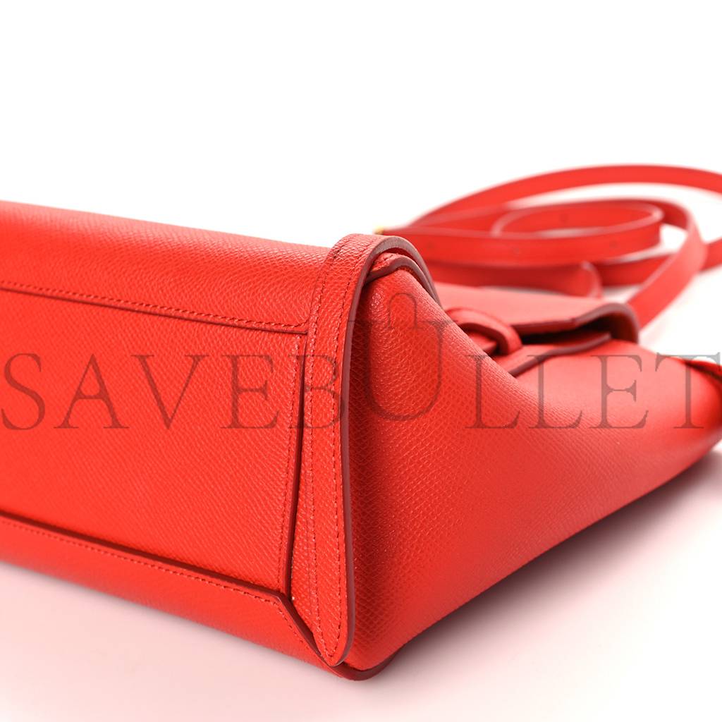 Ce**e grained calfskin nano belt bag carnelian (20*20*12cm)