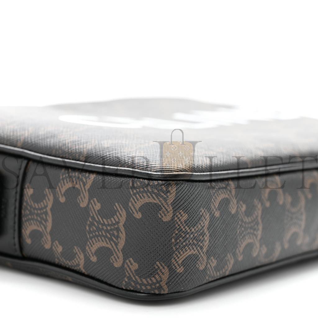 Ce**e triomphe canvas medium messenger bag black (23*15*5cm)