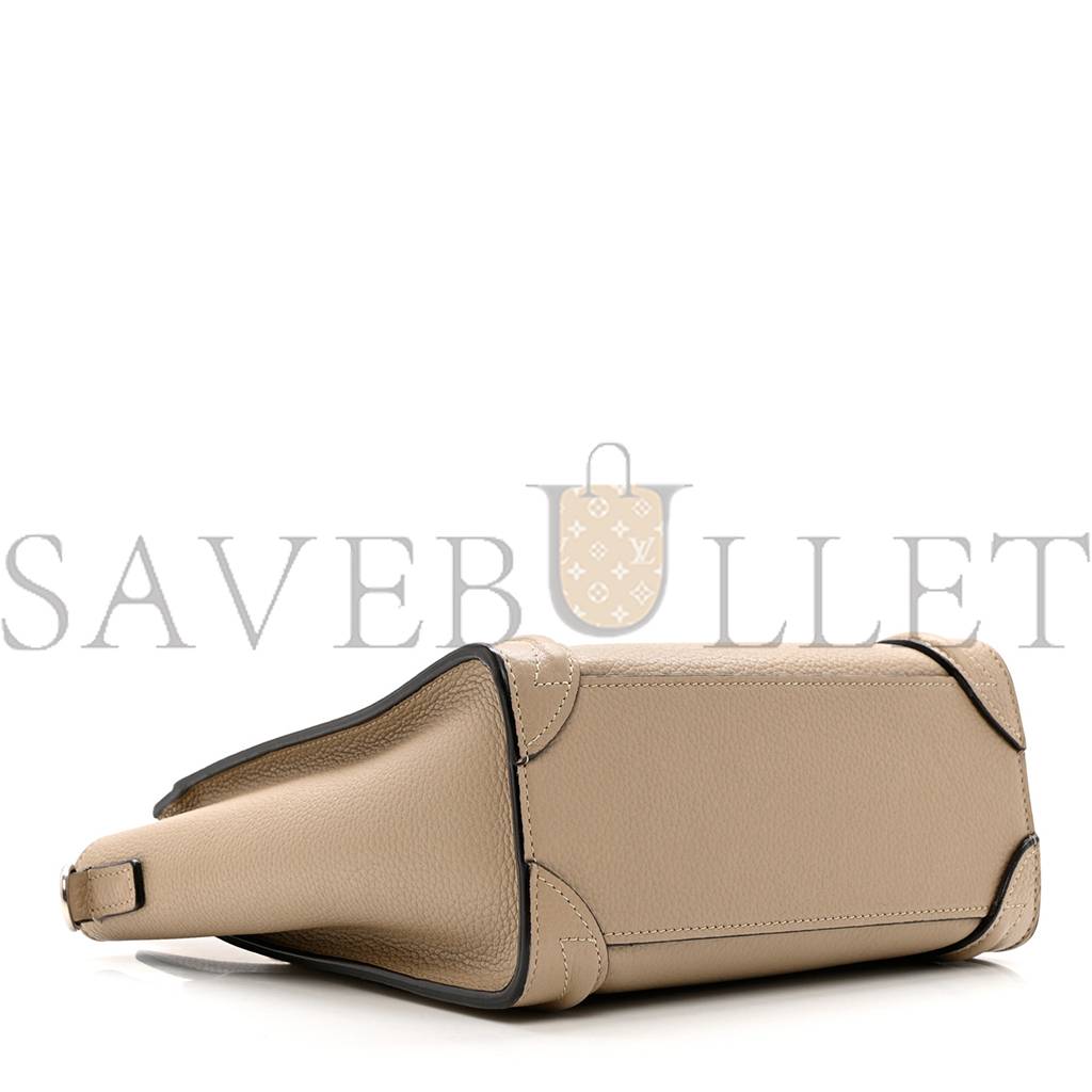 Ce**e drummed calfskin nano luggage dune (21*20*10cm)