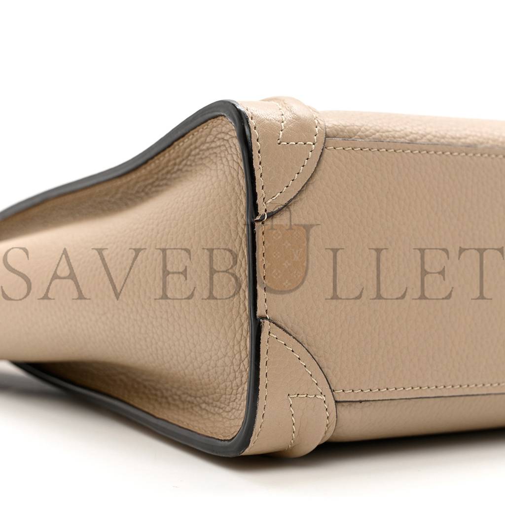 Ce**e drummed calfskin nano luggage dune (21*20*10cm)