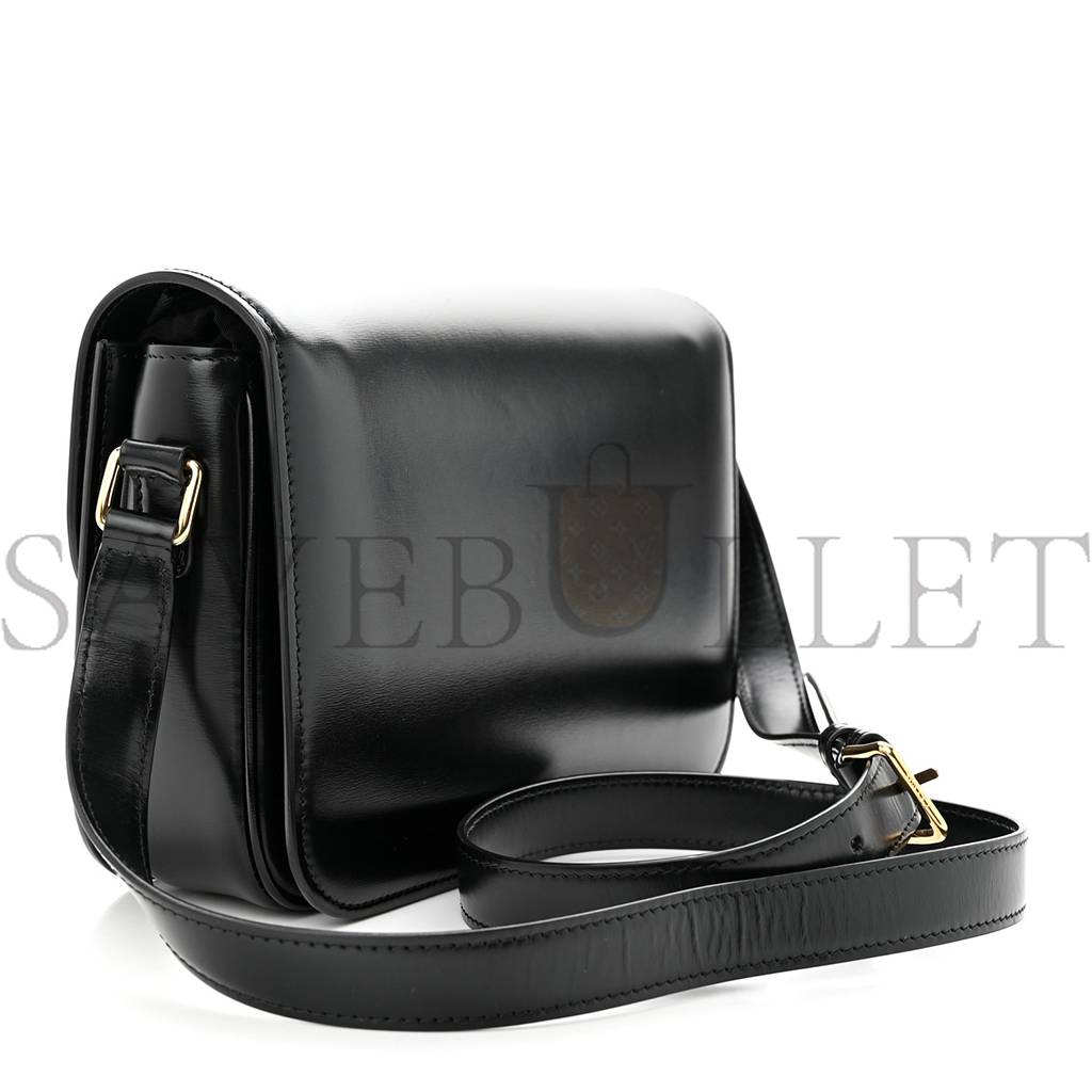 Ce**e shiny calfskin medium triomphe black (23*15*5cm)