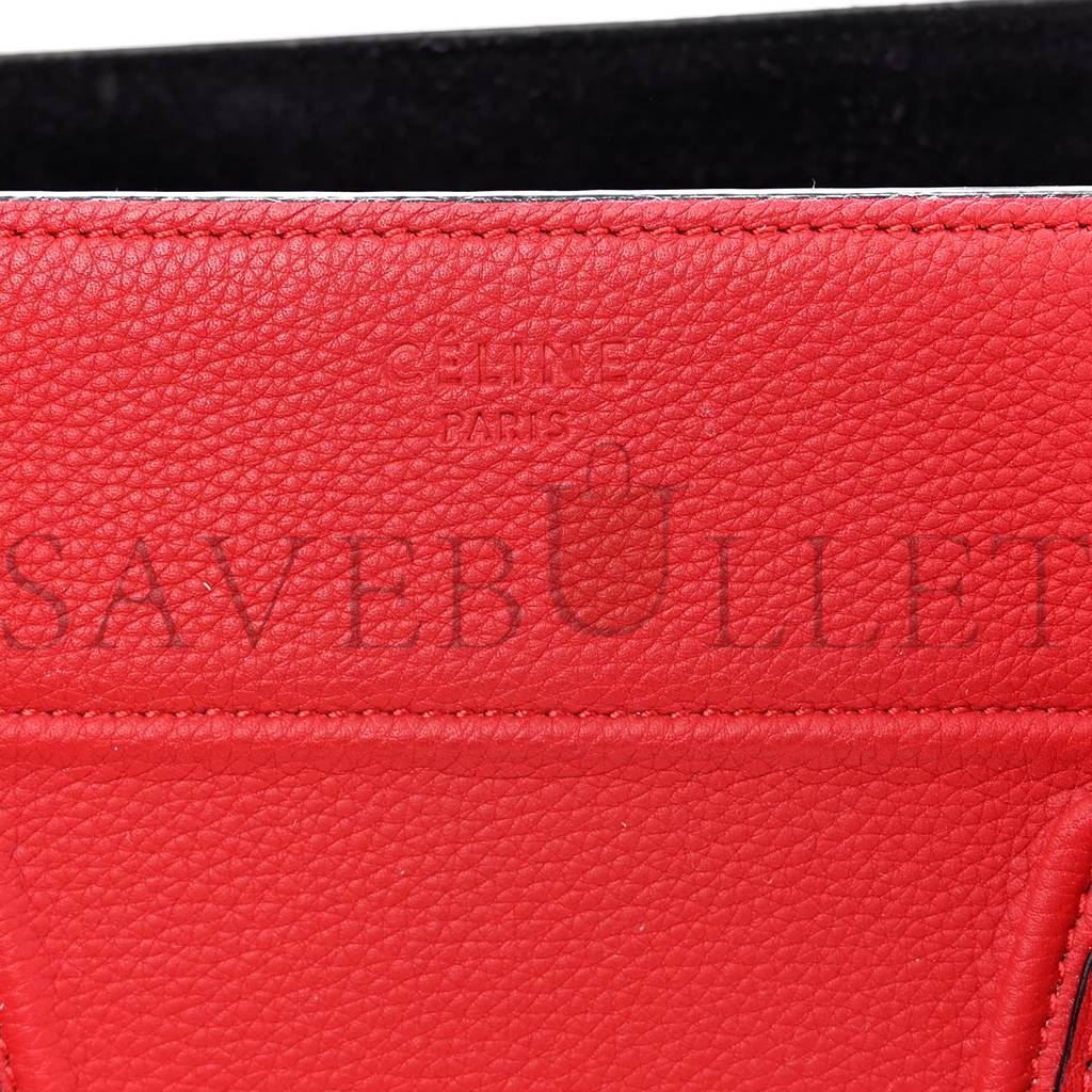 Ce**e baby grained calfskin medium phantom luggage carmin (30*28*26cm)