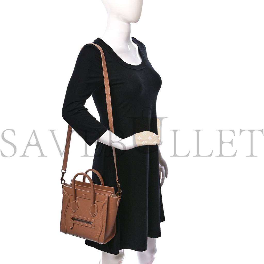 Ce**e drummed calfskin nano luggage desert rose (20*20*10cm)