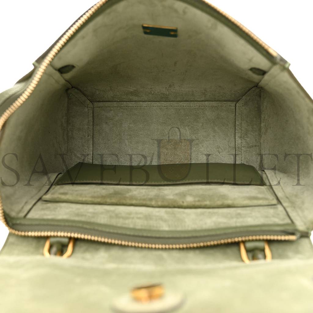 Ce**e grained calfskin micro belt bag army green (23*22*13cm)