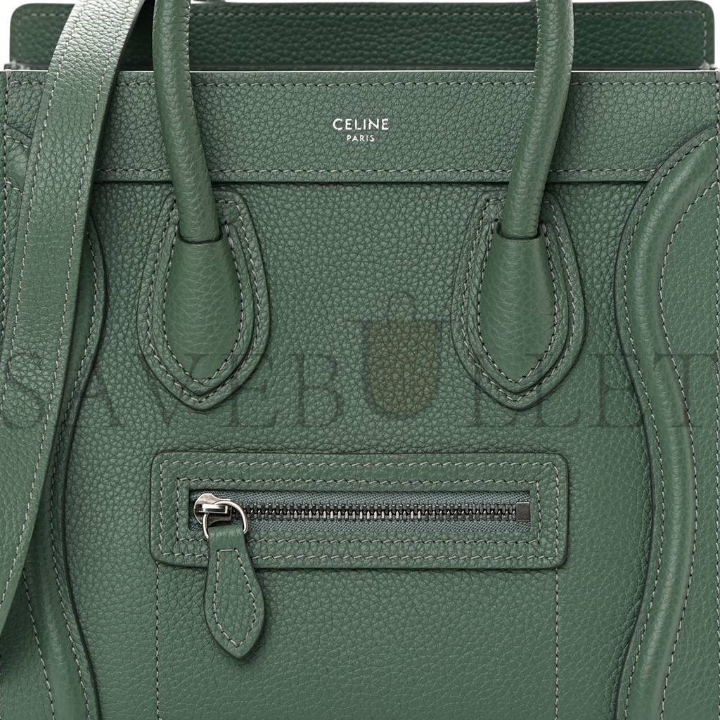 Ce**e drummed calfskin nano luggage celadon (21*20*10cm)