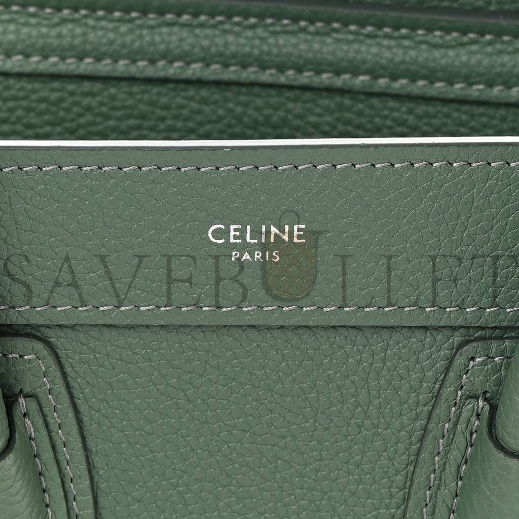 Ce**e drummed calfskin nano luggage celadon (21*20*10cm)