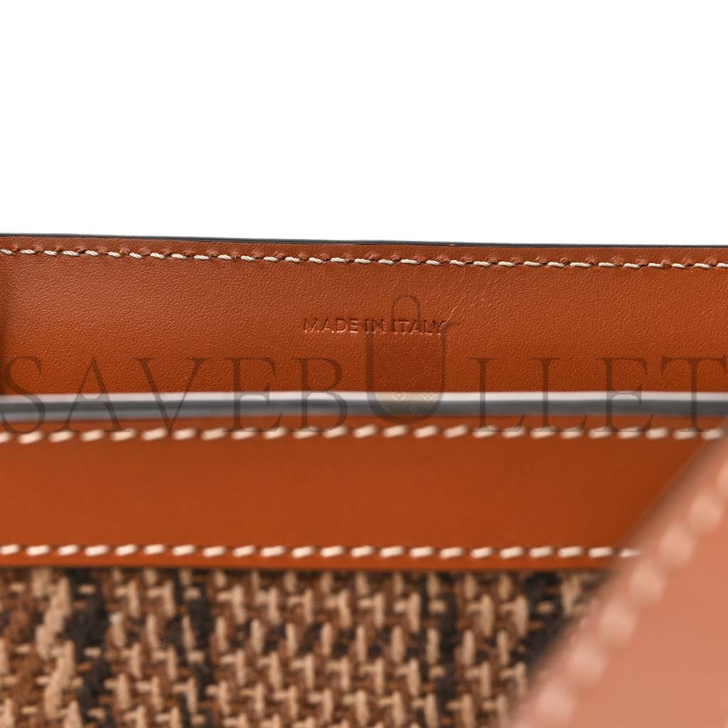 Ce**e calfskin tweed small vertical cabas dark brown (31*28*8cm)