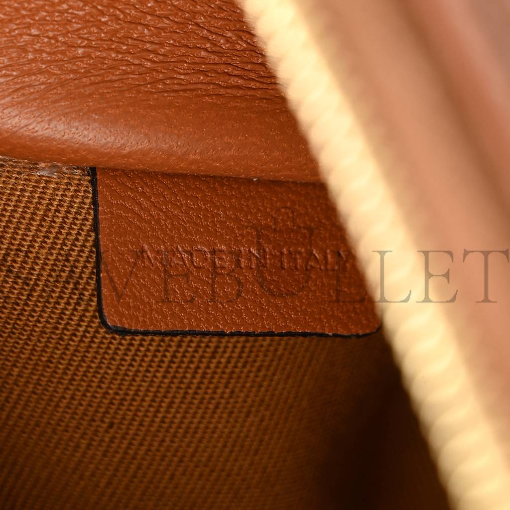 Ce**e triomphe canvas calfskin mini clutch on chain tan (17*11*9cm)