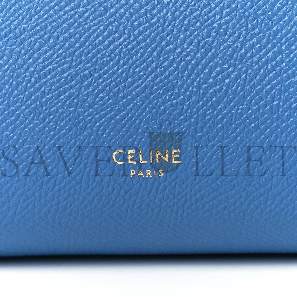 Ce**e grained calfskin nano belt bag blue (20*19*11cm)