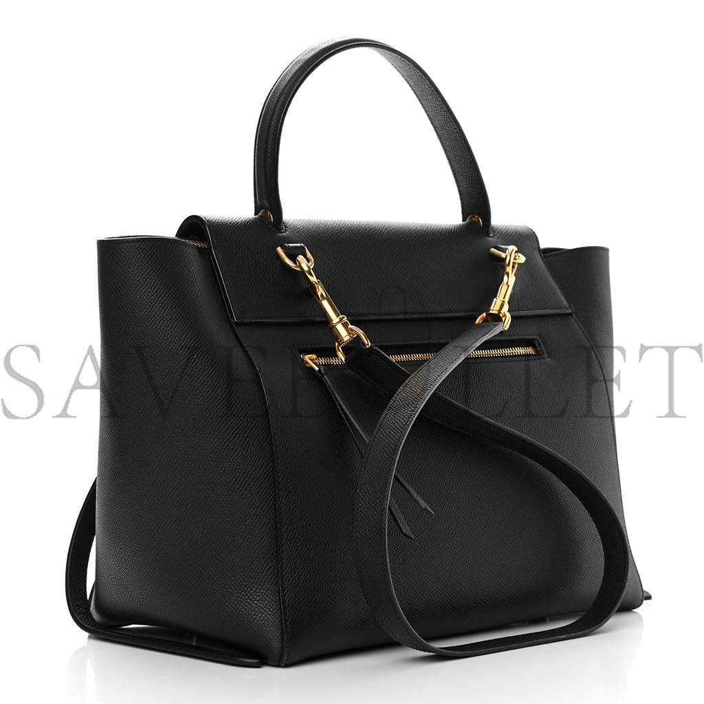 Ce**e grained calfskin mini belt bag black (28*24*16cm)