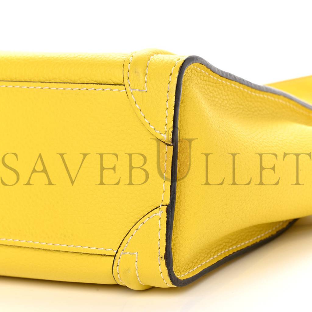Ce**e drummed calfskin nano luggage citron (20*20*10cm)