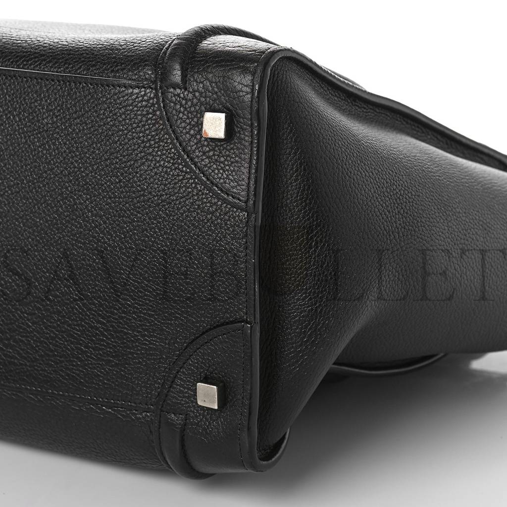 Ce**e drummed calfskin mini luggage black (32*30*18cm)