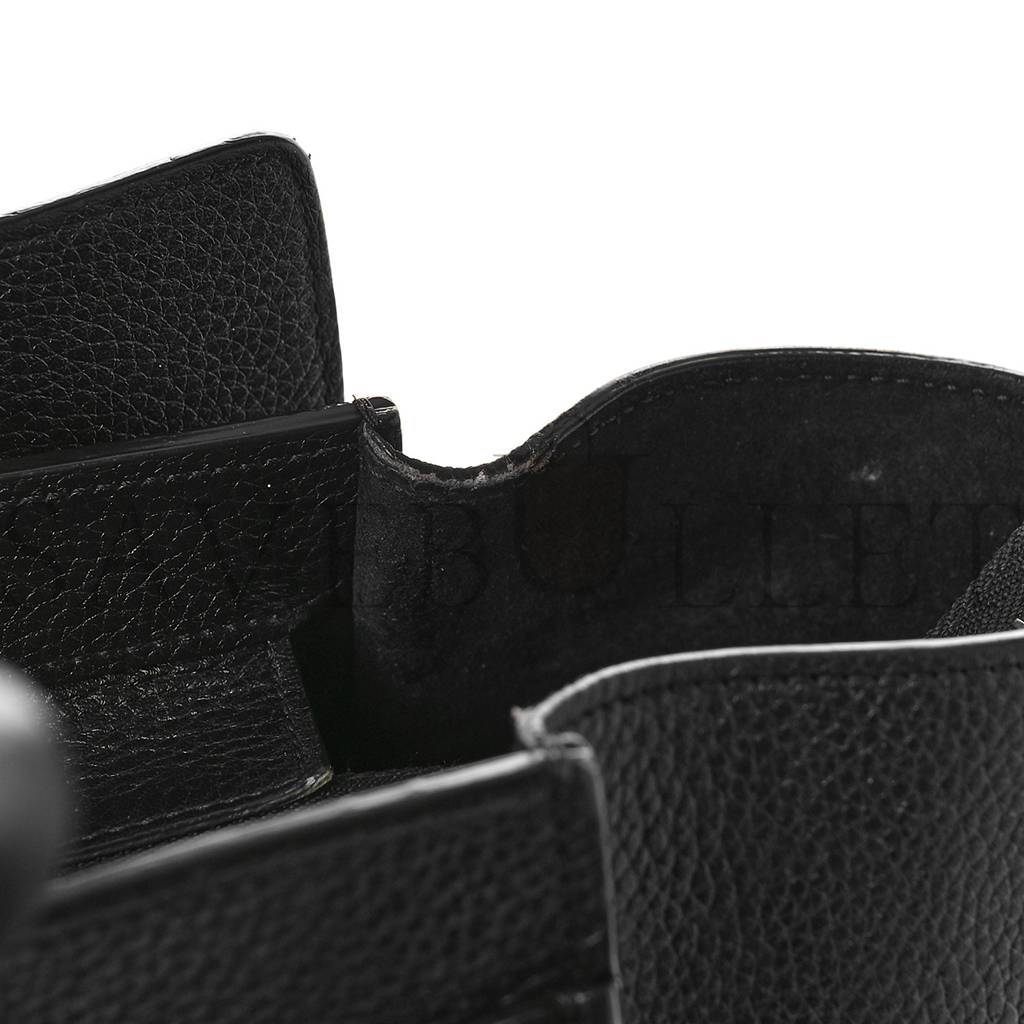 Ce**e drummed calfskin mini luggage black (32*30*18cm)