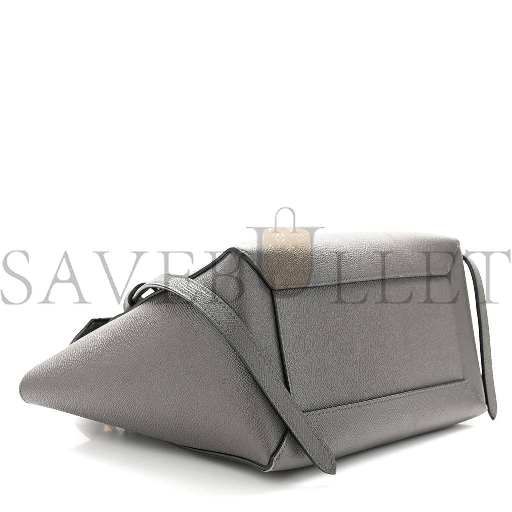 Ce**e baby grained calfskin micro belt bag grey (23*22*14cm)