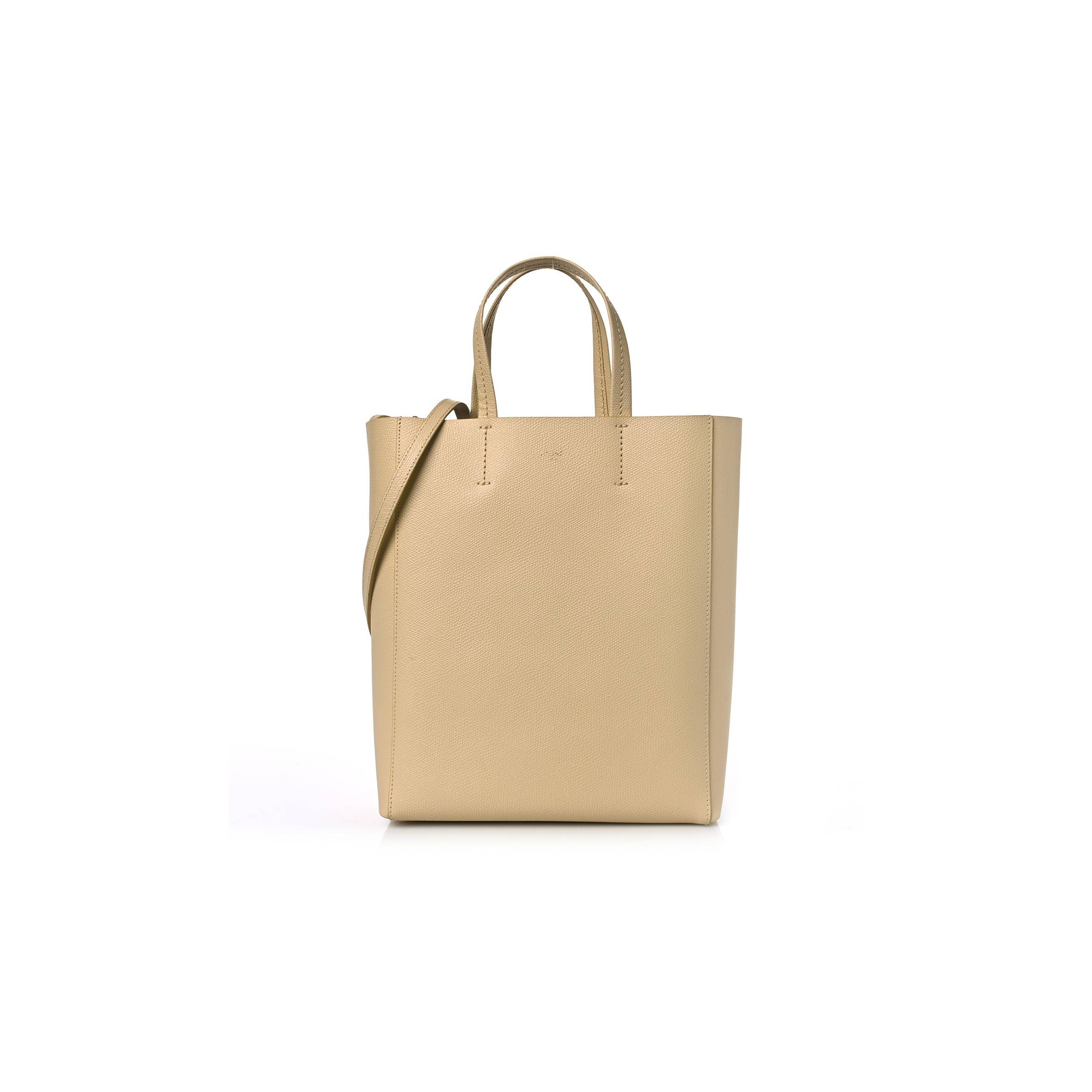 Ce**e grained calfskin small vertical cabas sand (29*23*10cm)