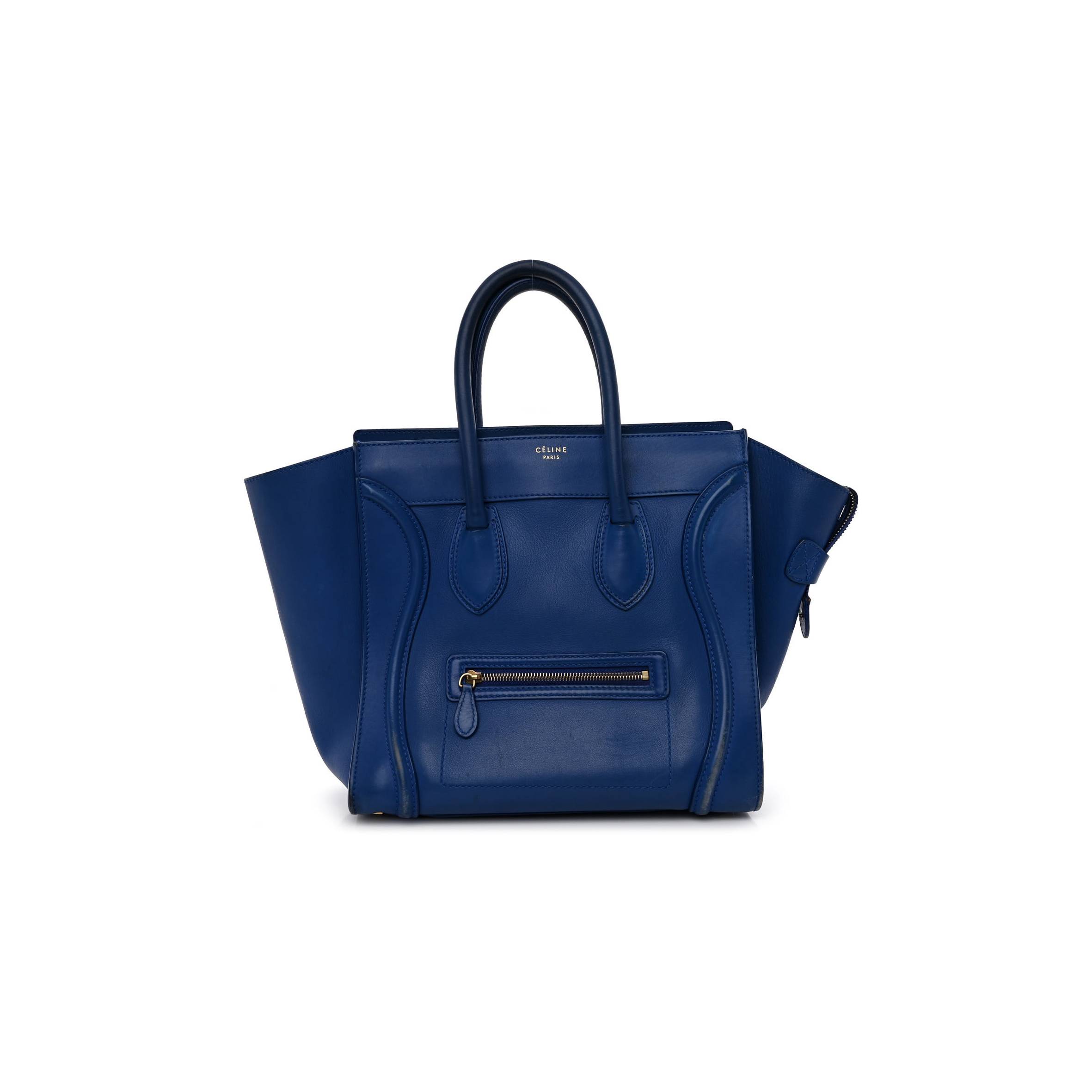 Ce**e smooth calfskin mini luggage royal blue (48*31*30cm)
