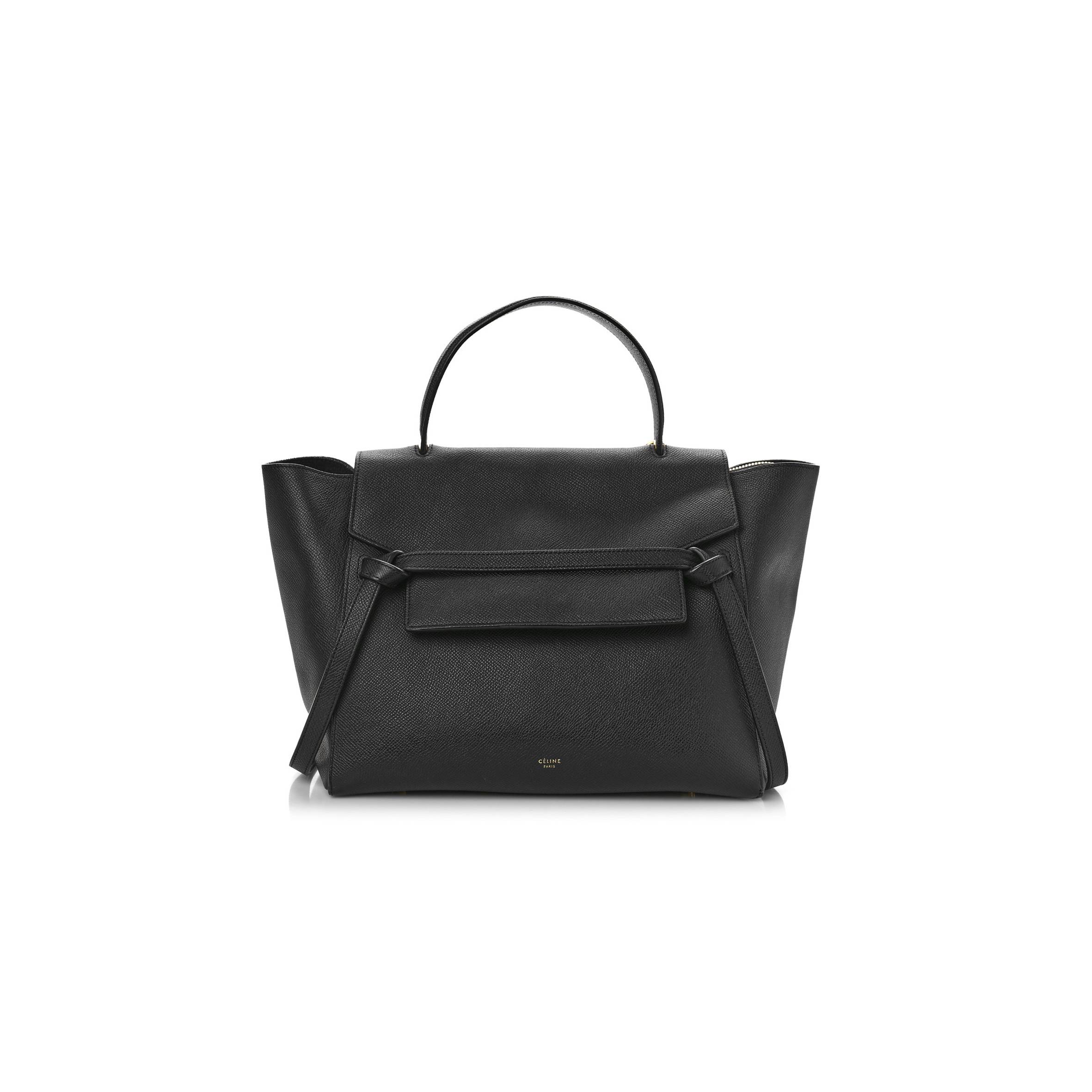 Ce**e grained calfskin mini belt bag black (28*24*15cm)