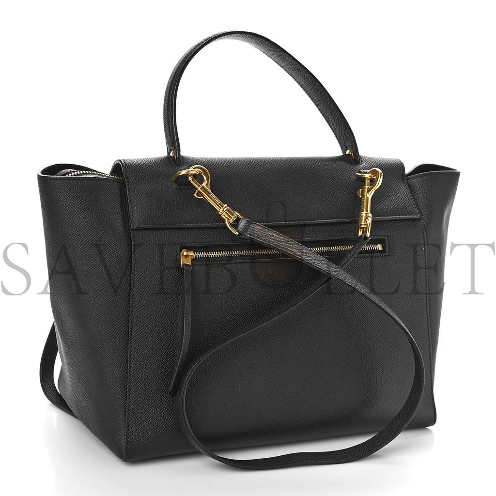 Ce**e grained calfskin mini belt bag black (28*24*15cm)
