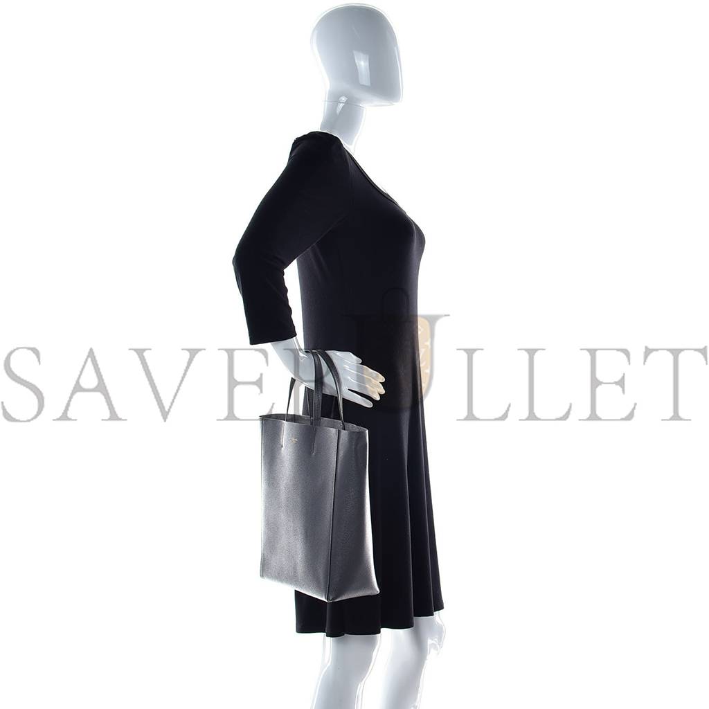 Ce**e grained calfskin small vertical cabas black (28*23*10cm)