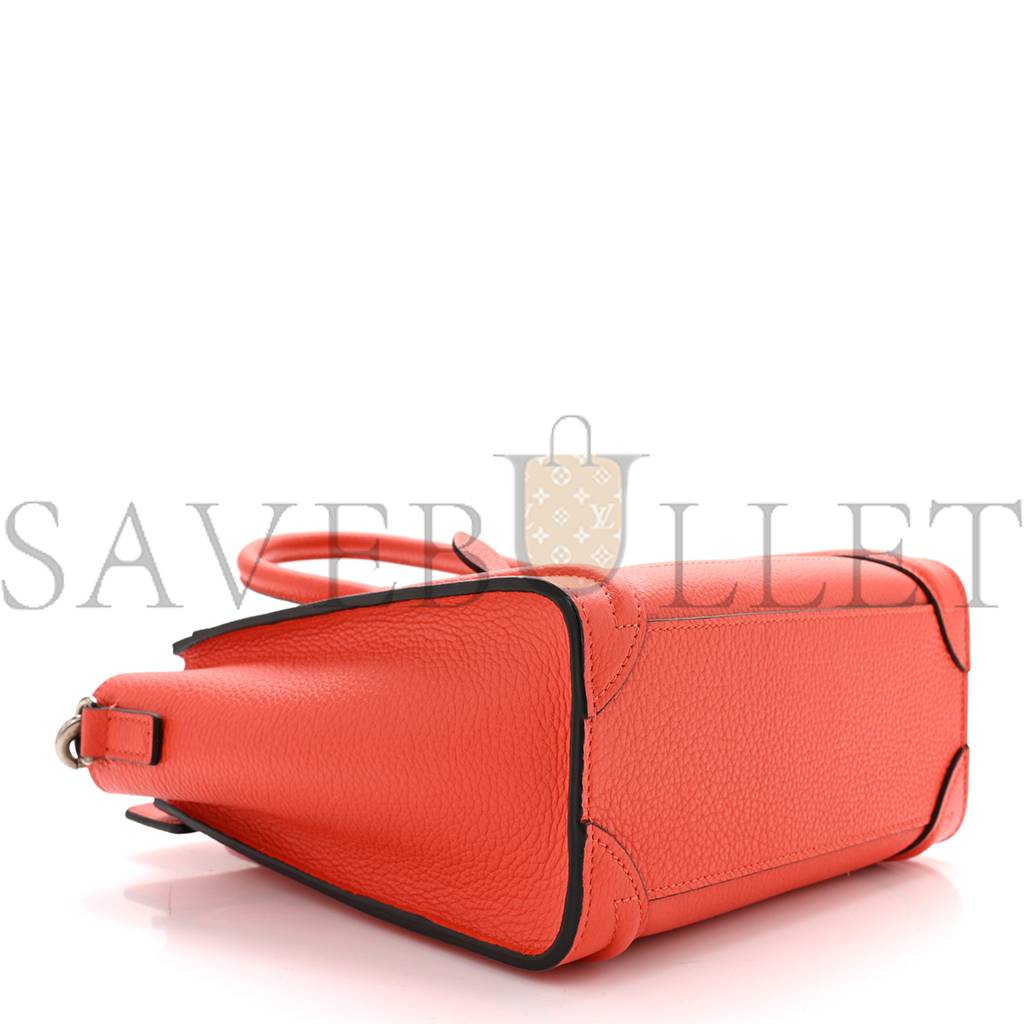 Ce**e baby grained calfskin nano luggage red (20*20*10cm)