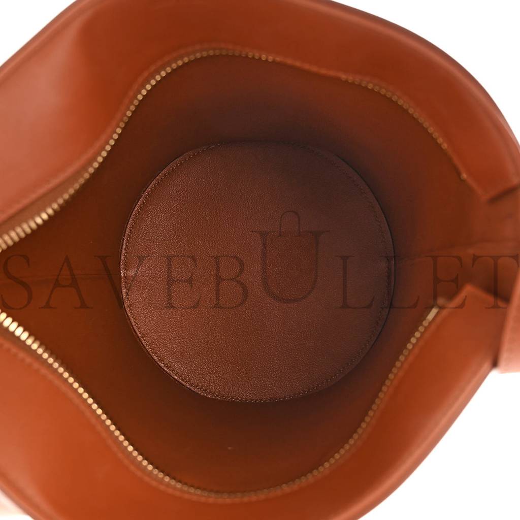 Ce**e textile calfskin crecy bucket bag blue tan (23*15*15cm)