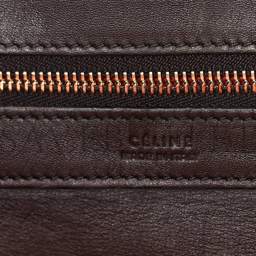 Ce**e smooth calfskin medium belt cabas phantom dark brown (35*27*20cm)