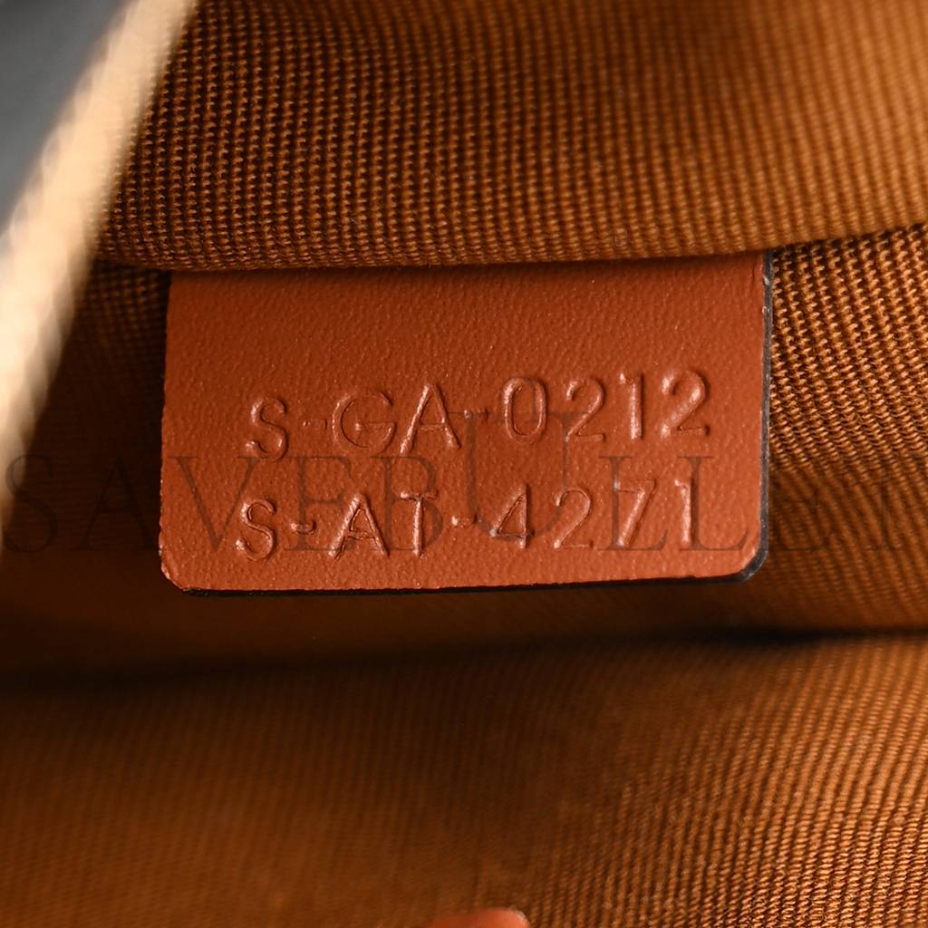 Ce**e canvas calfskin ava triomphe shoulder bag tan (25*19*7cm)