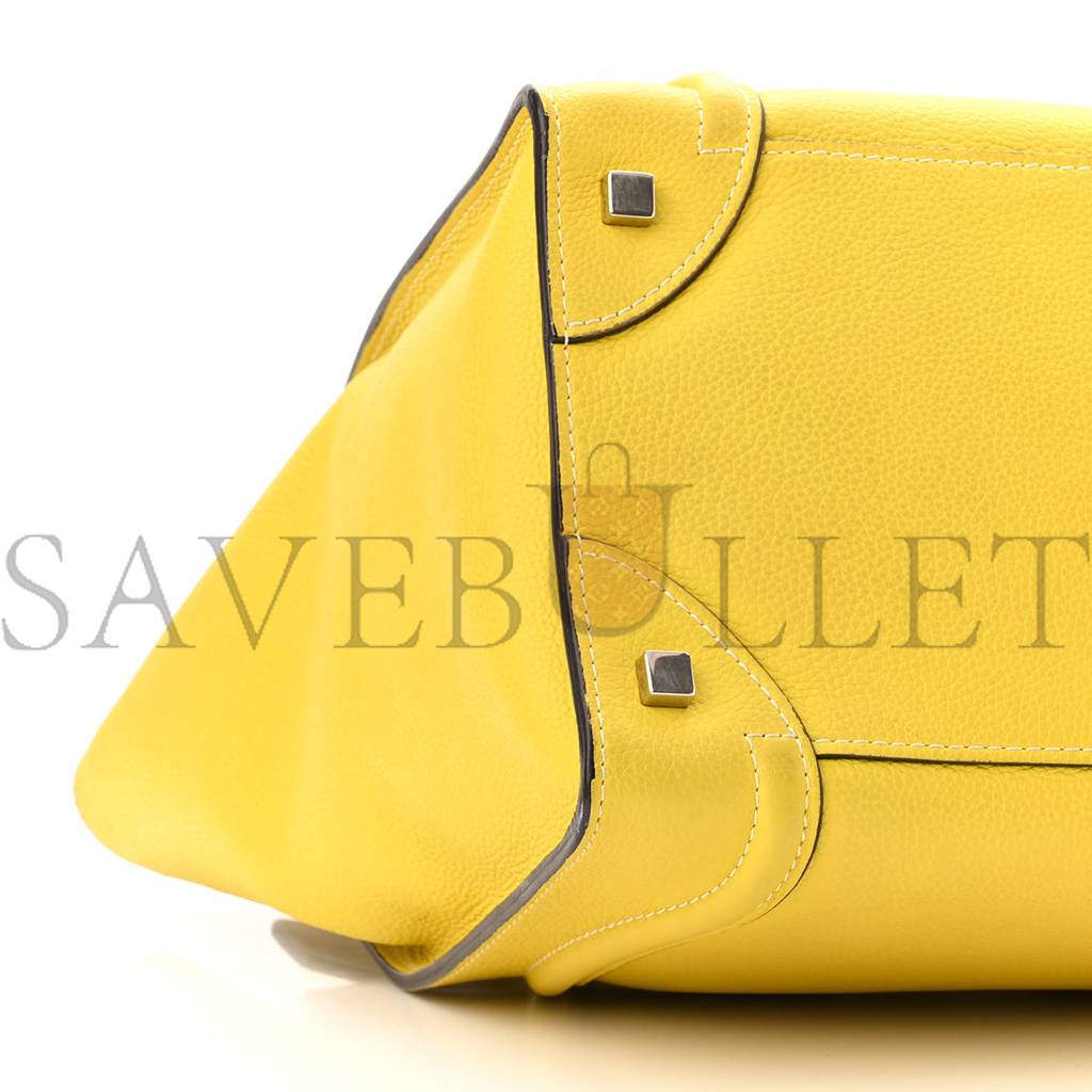 Ce**e drummed calfskin mini luggage citron (30*29*17cm)
