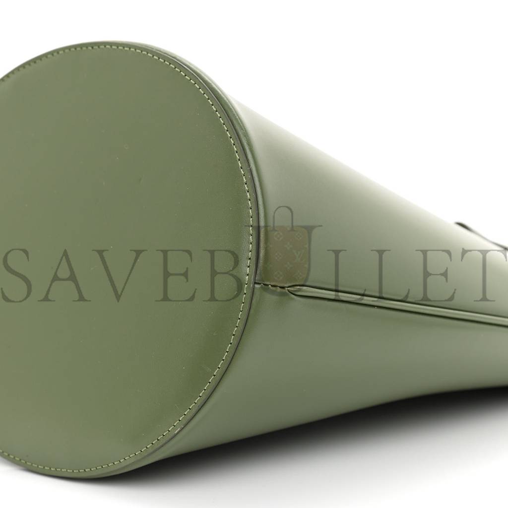 Ce**e calfskin crecy bucket bag green (23*15*15cm)