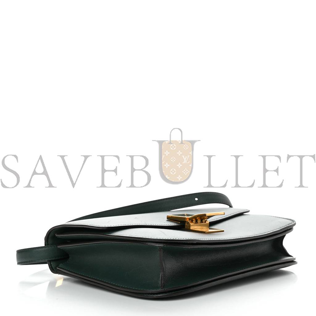 Ce**e box calfskin medium classic box flap bag amazone (23*19*7cm)