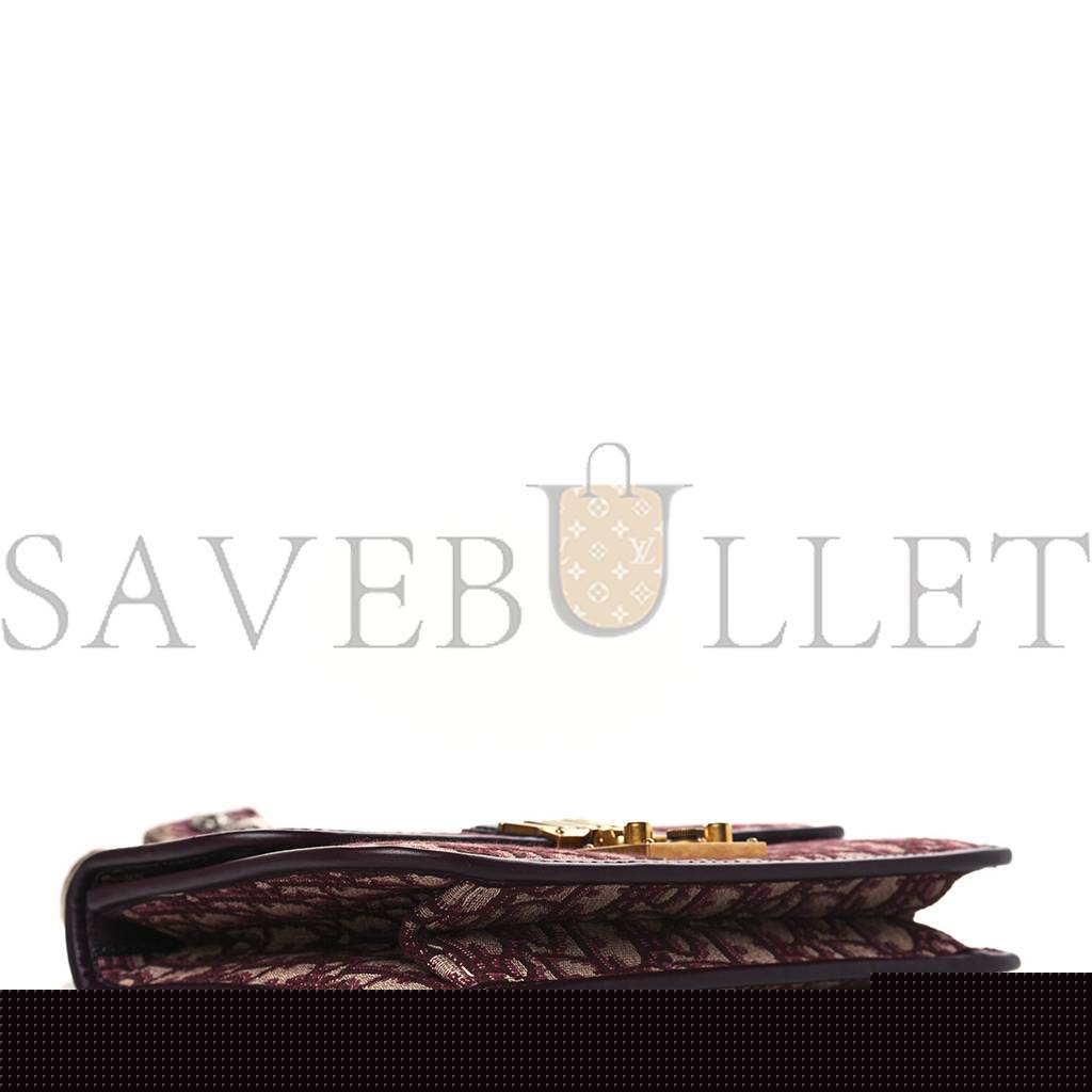 D*or oblique D*oraddict flap bag burgundy (24*17*5.1cm)